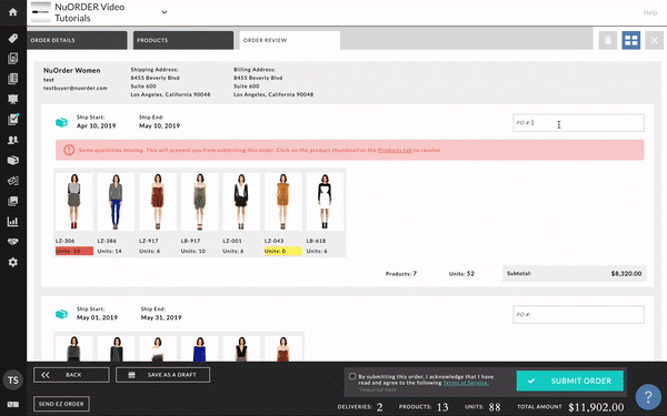 Order Review.