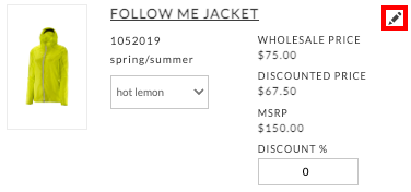 Edit price.