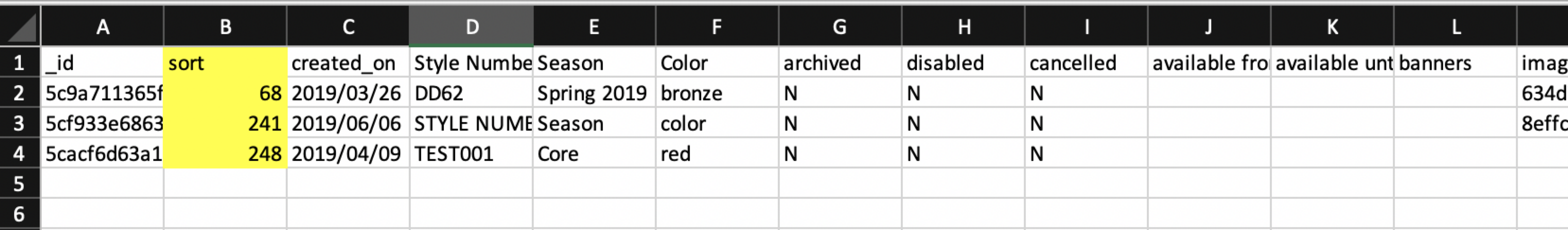 EZ Order XLS file.