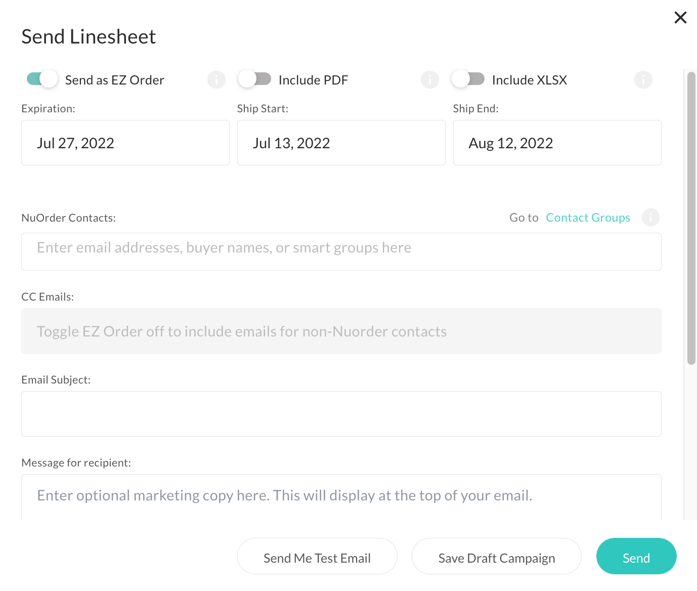 Configure the campaign.