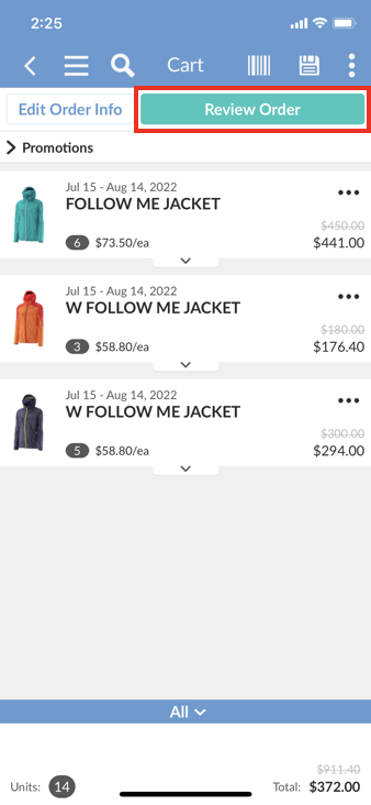 Review order.