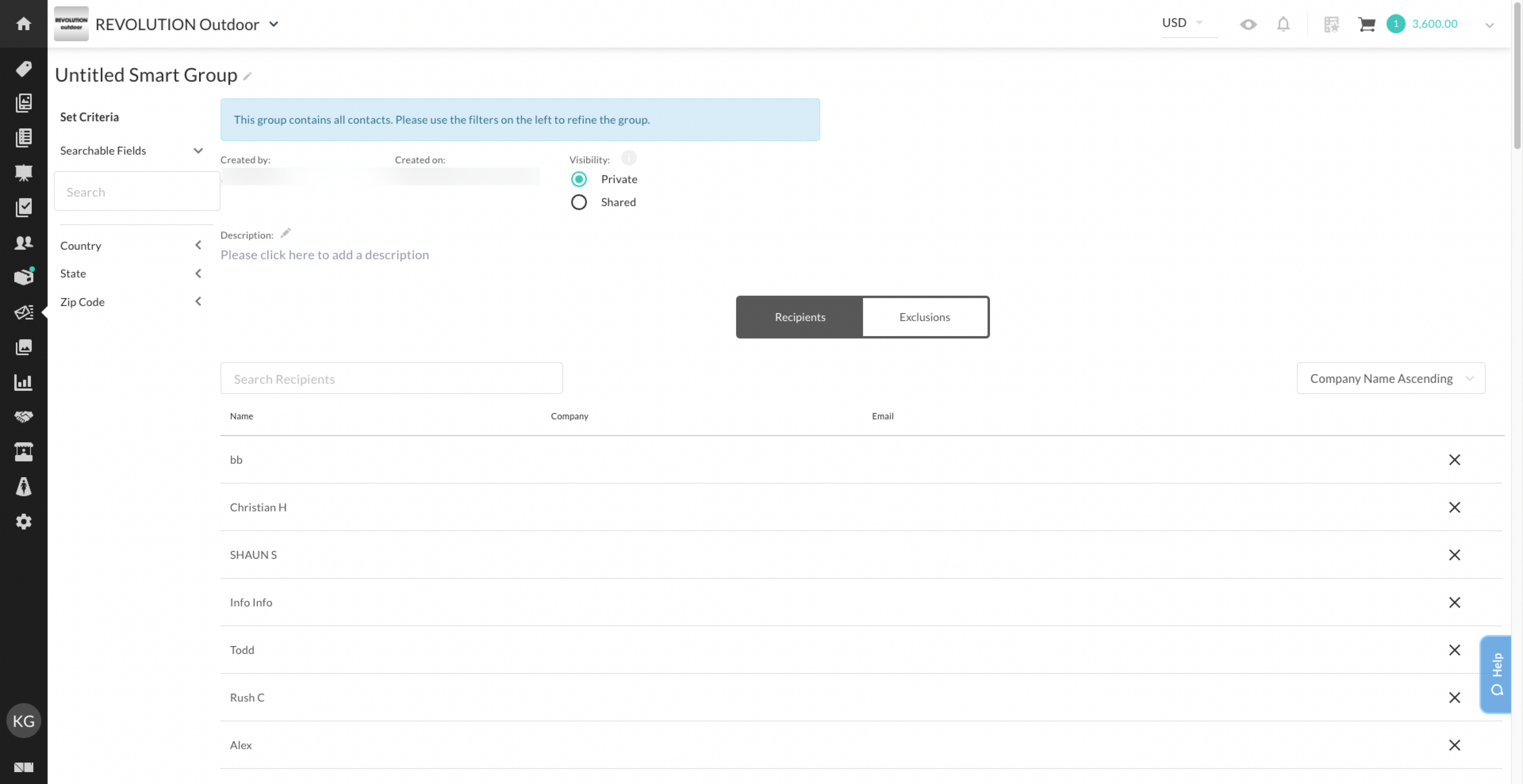 Configure a smart group.