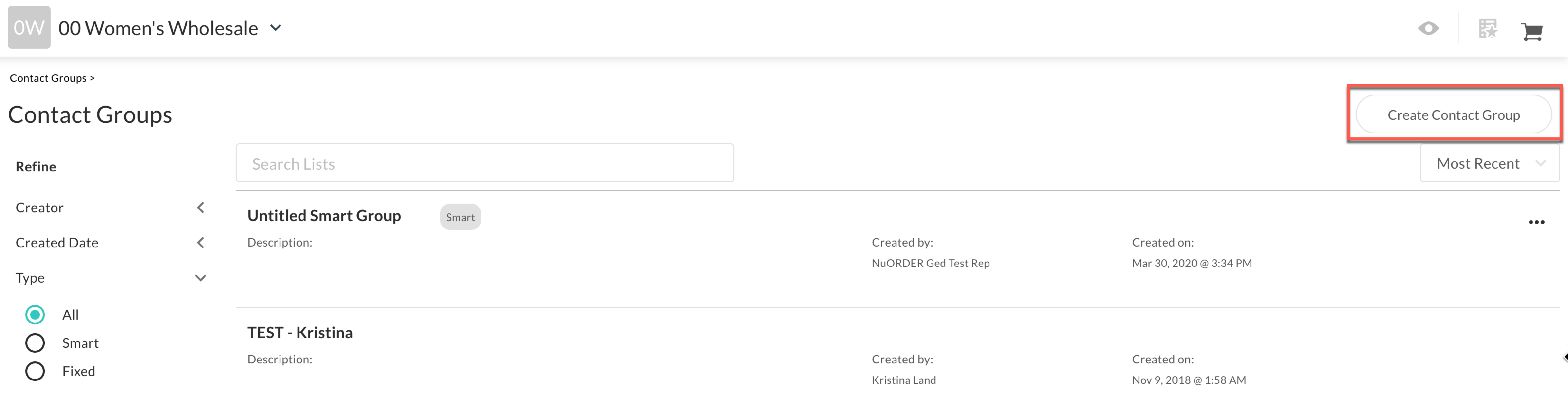 Contact groups.