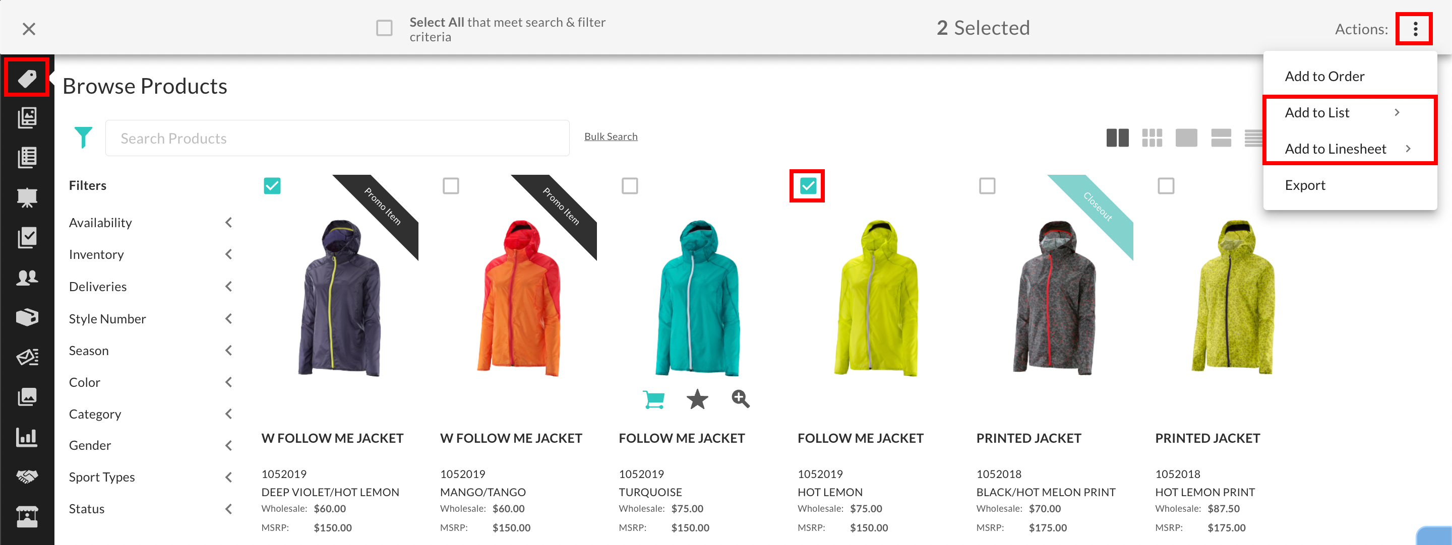 Add products manually.
