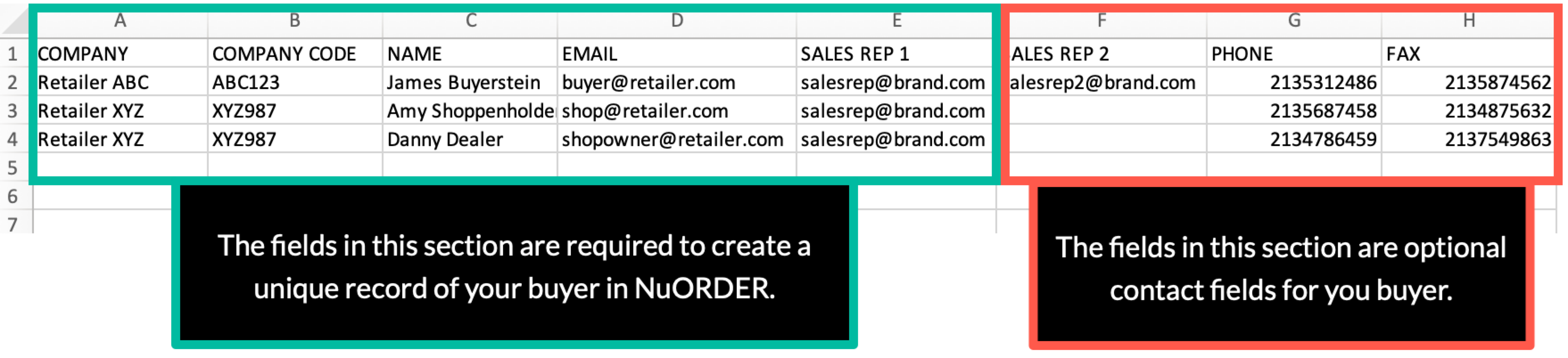 Buyer Data Overview NuORDER Help Desk Home