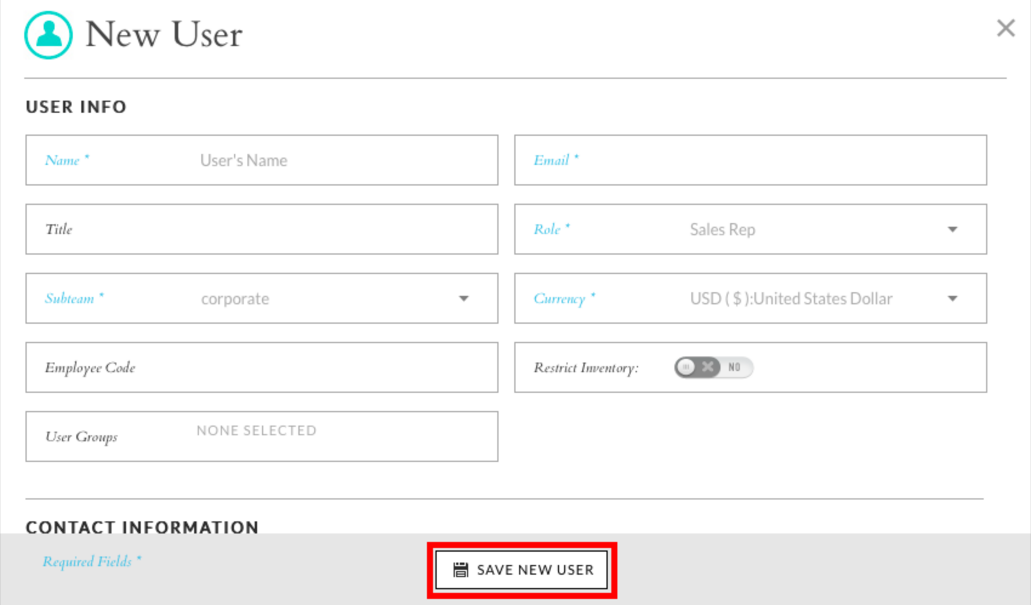 Create and save new user.