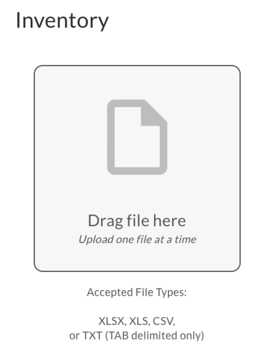 Upload inventory.