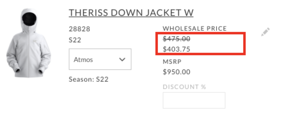 Discount with a promotion.