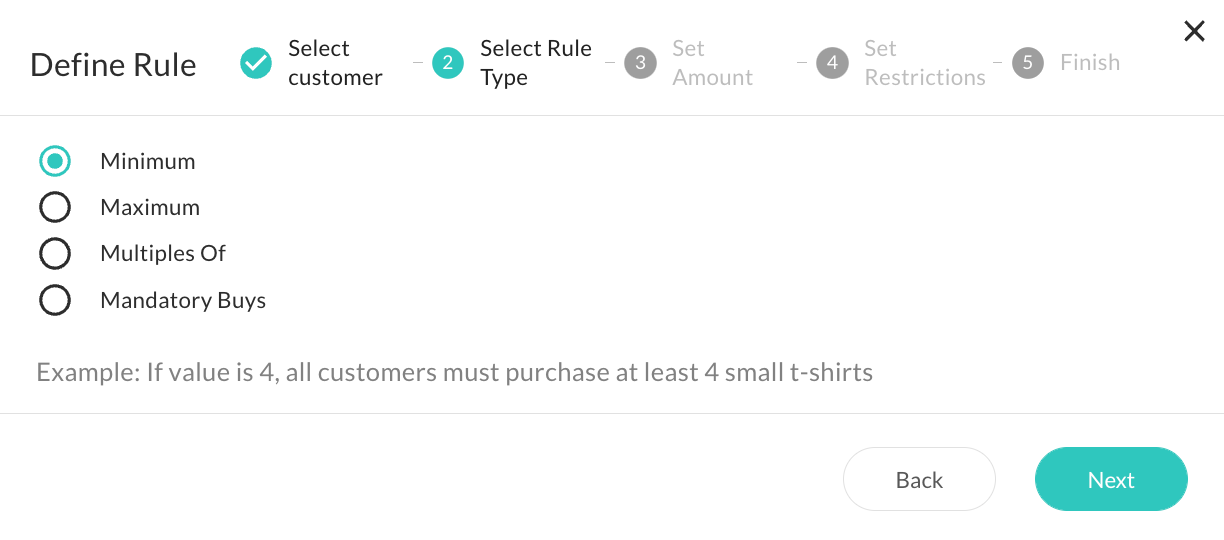 Select rule type.