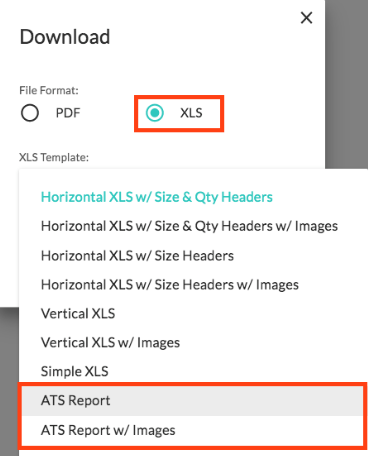 Download ATS Report from XLS Template.