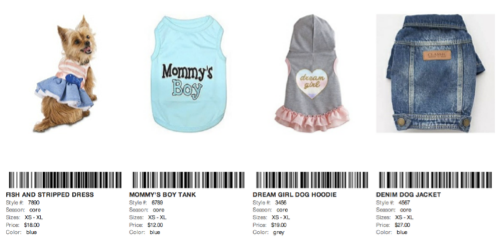 Example barcodes.