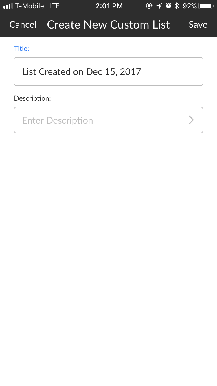 Create a list.