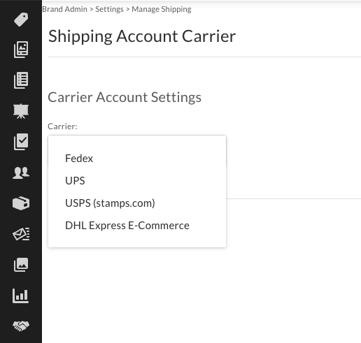Choose a carrier.