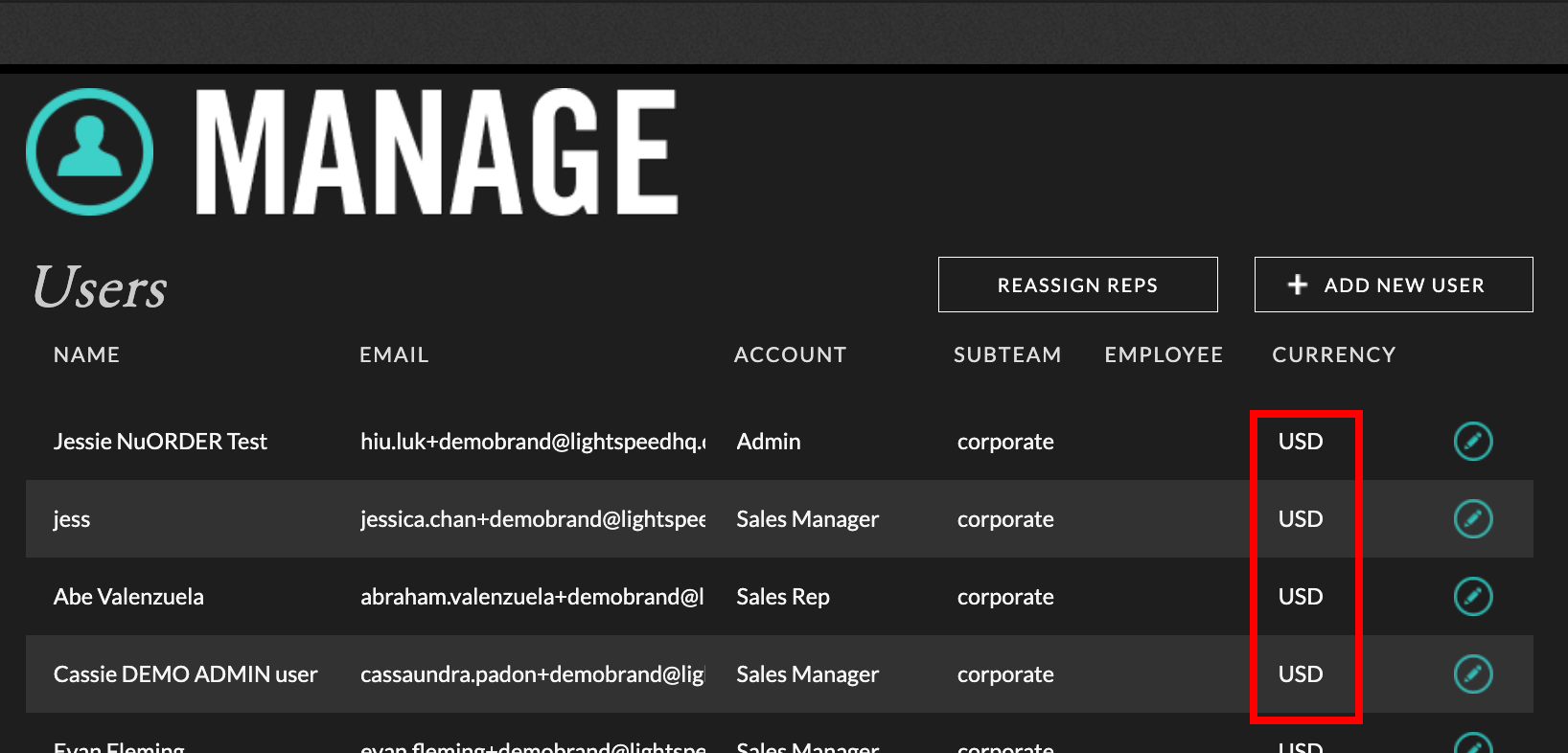 Manage brand users.