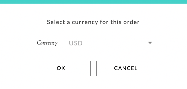 Select a currency.