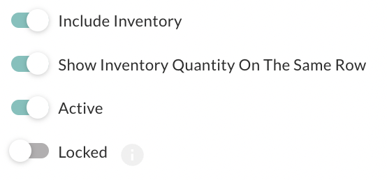 Order export template toggles.