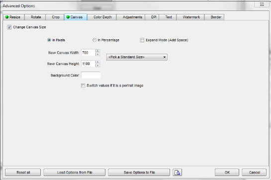 faststone image resizer how to select a size